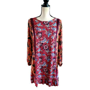 Women's Matilda Jane Mixed Print Lovely Menagerie Shift Ruffle Dress S